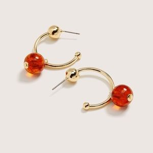 Red drop earring